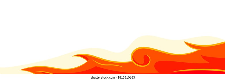 Vector background design with fire illustration theme