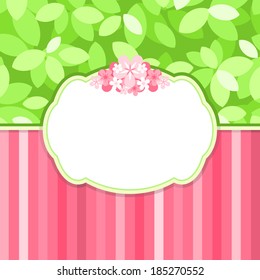 Vector background design with foliage and flowers