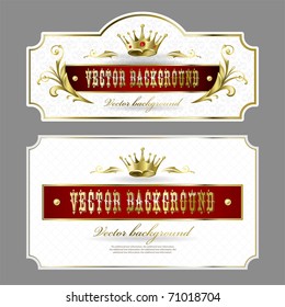 Vector background for design. Golden royal design element