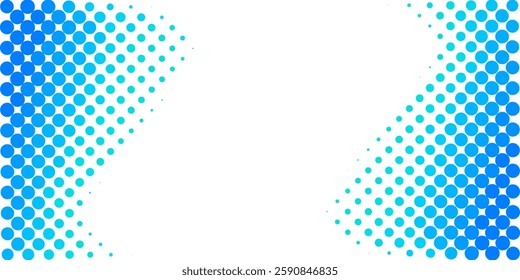 Vector background design with halftone effect. Abstract gradient round dots.