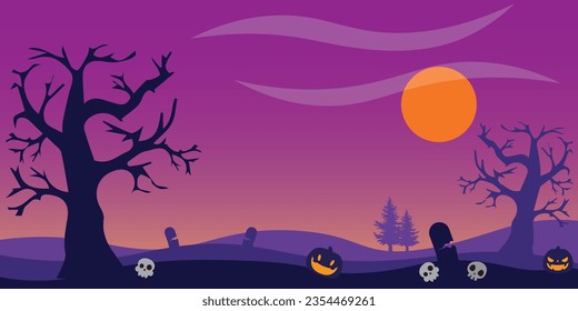 Vector background design with halloween theme