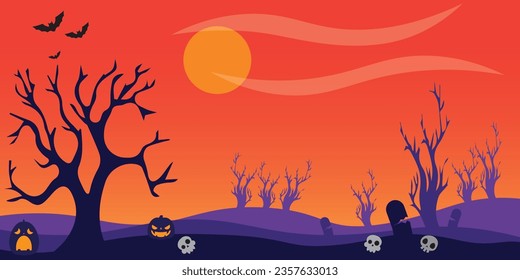 Diseño de fondo de vector con tema de halloween