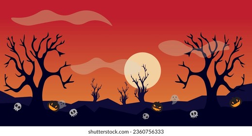 Vector background design with halloween theme
