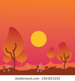Vector background design with halloween theme