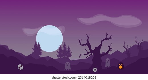 Vector background design with halloween theme