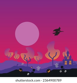 Vector background design with halloween theme