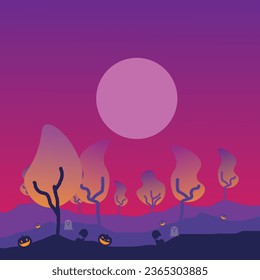 Vector background design with halloween theme