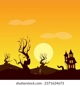 Vector background design with halloween theme