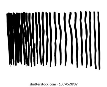 vector background design, hand-drawn vertical stripes, messy textured lines, can be changed to any color and placed in any color. black lines from mixed side by side to sparse with space between them