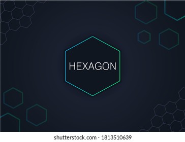 vector background design with hexagon theme