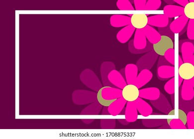 vector background design with illustrations of purple flowers