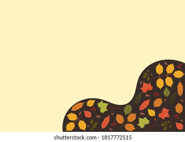 vector background design with leaf and acorns pattern