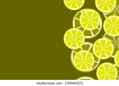 vector background design with lemon slices