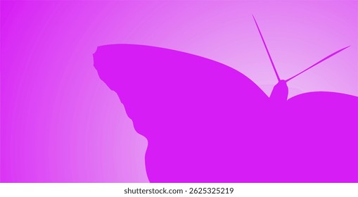 Diseño de fondo de Vector con tema de mariposa de color magenta