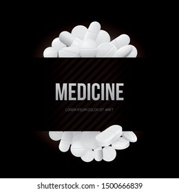 Vector of background design with medicines concept. 