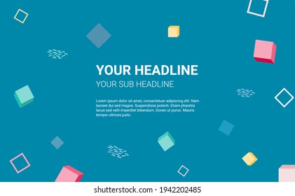 Vector background Design. Modern background with abstract style for design template. Cool backgrounds for use element placards, banners, flyers, posters etc. Memphis Design Style