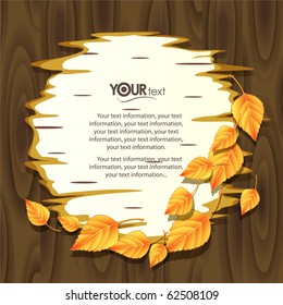 Vector background for design on a theme of autumn