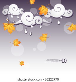 Vector background for design on a theme of autumn