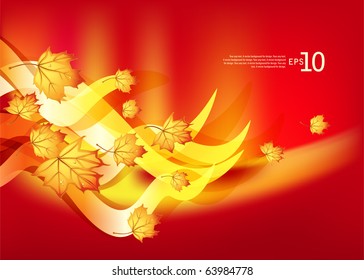 Vector background for design on a theme of autumn