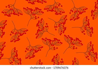 vector background design with red berries illustration