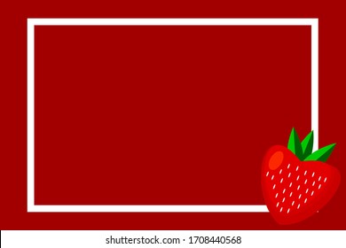 diseño de fondo vectorial con ilustración de fresa