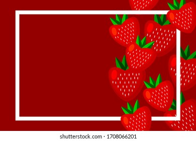 vector background design with strawberrys illustration