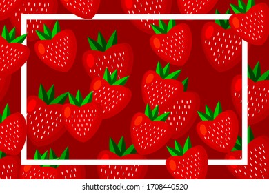 vector background design with strawberrys illustration