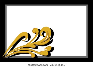 vector background design with unique patterns such as golden leaves and roots on a white background