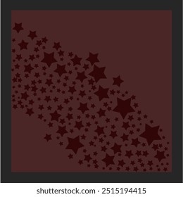 Vektorhintergrund Design von verschiedenen Sternen mit braunem Hintergrund