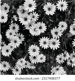 Vektorhintergrund, Design weißer kleiner Blumen 
