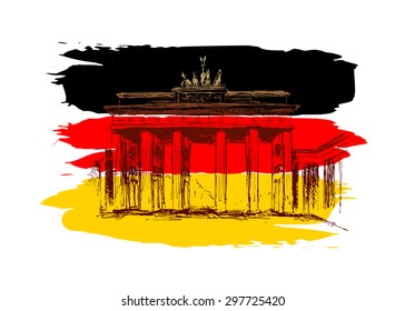 Vector background with Deutsch motive