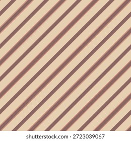 Rayas diagonales de fondo de Vector en crema moscatel y aroma de jengibre Repetición sin fisuras