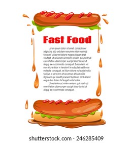 Vector background. Diet. Fast food.  Health care. 