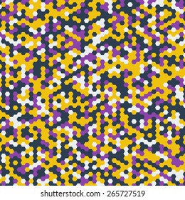 Vector background of different color chaotic hexagons