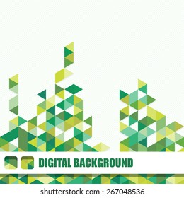 Vector background of different color chaotic triangles