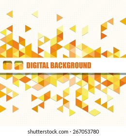 Vector background of different color chaotic triangles