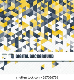 Vector background of different color chaotic triangles