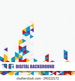 Vector background of different color chaotic triangles