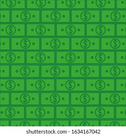 Vector background from dollar bills color green
