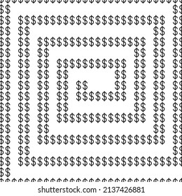 Vector background dollar sign color black