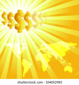 vector background with dollars signs. Eps10