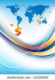 vector background with dollars signs. Eps10