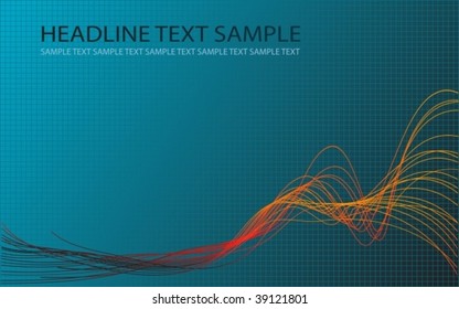 Vector background drawing of wires. Abstract technology concept