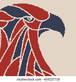 vector background with an eagle  head. for posters, billboards, t-shirts.