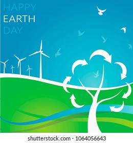 Vector background. Earth Day. Ecology