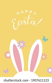 vector background with an easter bunny for banners, cards, flyers, social media wallpapers, etc.
