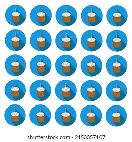 Vector background of easter cake, colorful flat style