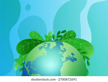 Fondo de Vector para temas ecológicos: campaña verde, tierra, naturaleza, energía, bosques, agua, reciclaje. Fondo de icono limpio y versátil para infografías y presentaciones.