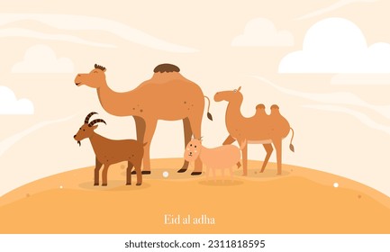 vector background for eid al-adha celebration