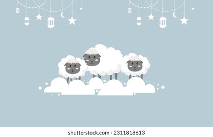 vector background for eid al-adha celebration